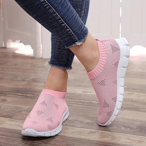 Rimocy plus size breathable air mesh sneakers women 2019