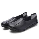 Loafers Women Genuine Leather Flats Short Plush Winter Casual Shoes Female