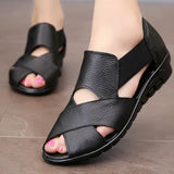 Large size 35-42 Ladies wedge sandals Shallow Non-slip Fashion Summer shoes women Soft Hard-wearing Sandals female