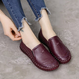 Spring Ladies Genuine Leather Handmade Shoes